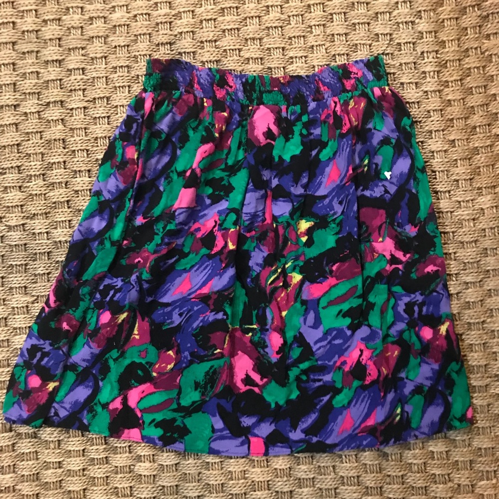 Short Floral Colorful Skirt